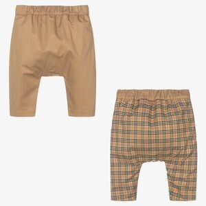 Burberry Beige Baby Toddler Trousers Pants Reversible Check Print Size 18 Months